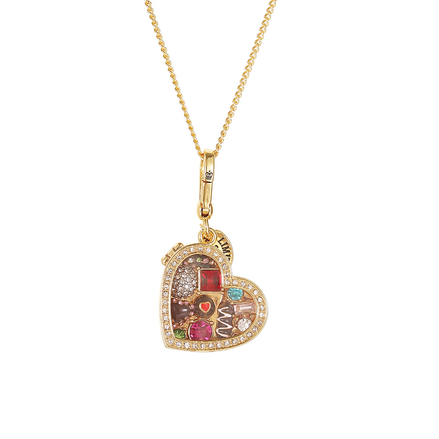 Heart Crystal Pendant Necklace | Openable Chocolate Box Design - gallify.store
