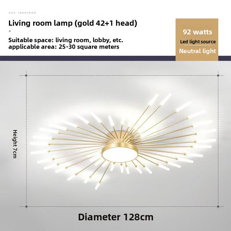Nordic LED Ceiling Light – Scandinavian Firework Multi-Head Chandelier