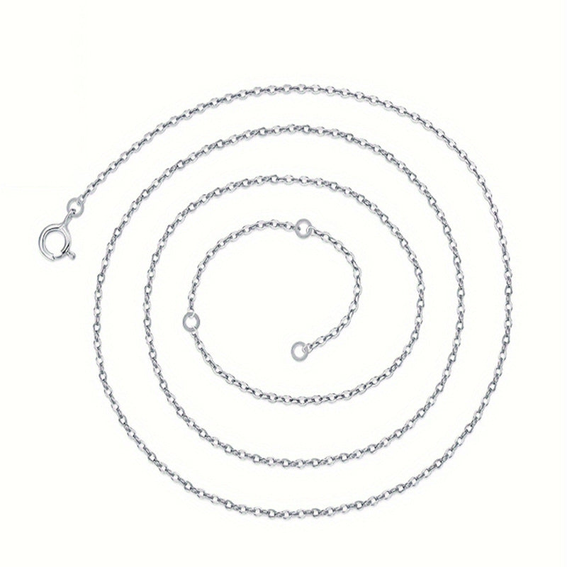 925 Sterling Silver Moissanite Necklace - Six Prong Pendant