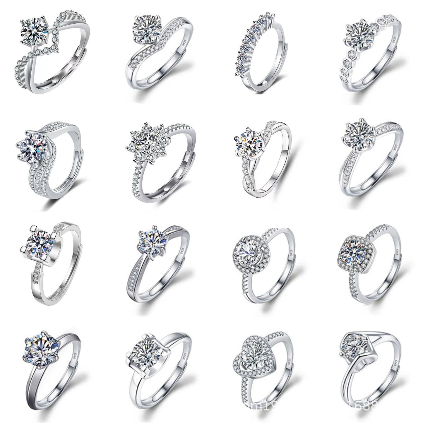 Diamond Simulant Ring for Women - Adjustable Opening - gallify.store