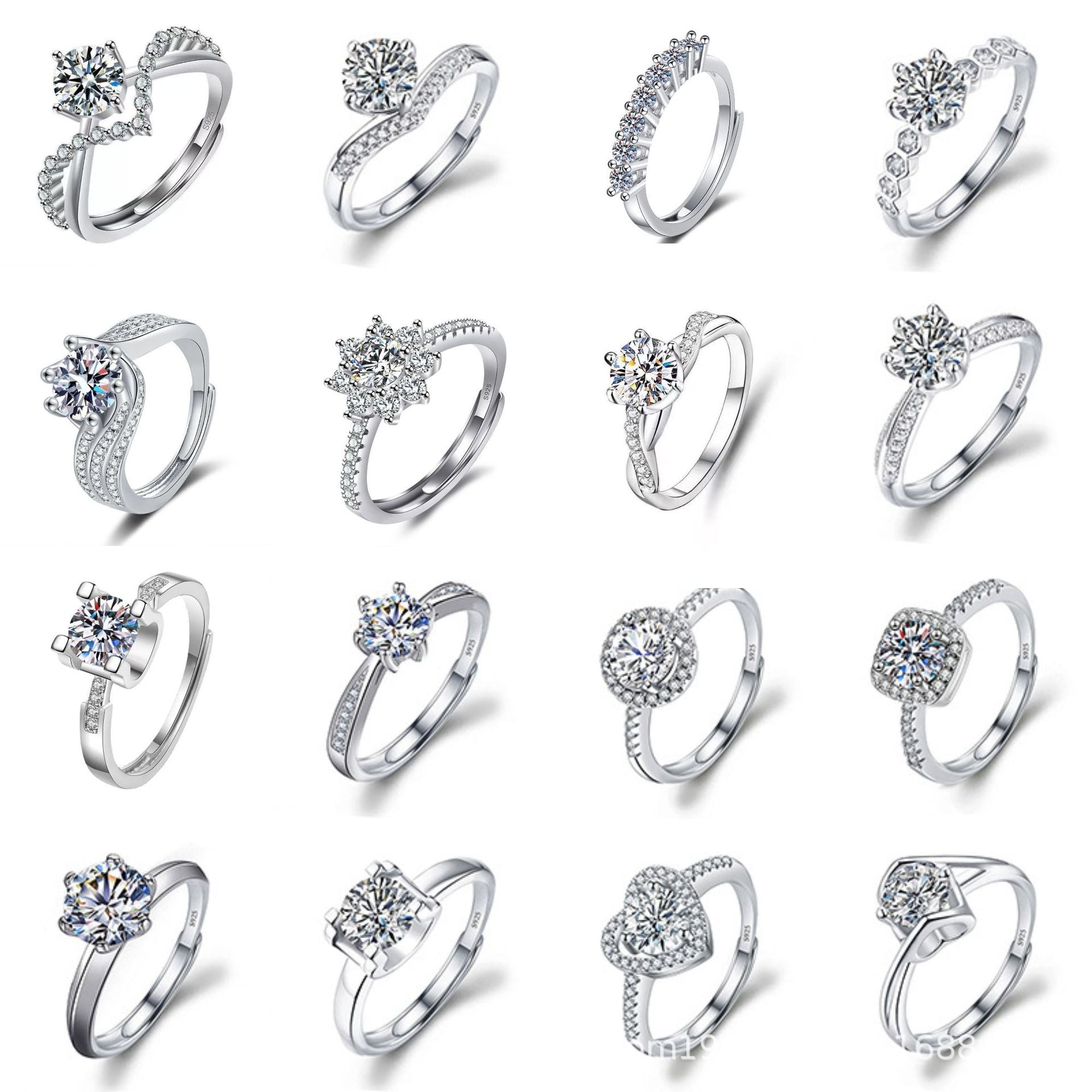 Diamond Simulant Ring for Women - Adjustable Opening - gallify.store