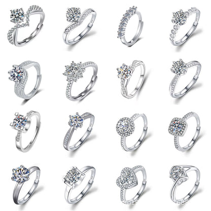 Diamond Simulant Ring for Women - Adjustable Opening - gallify.store