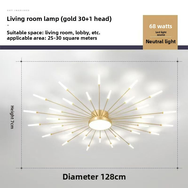 Nordic LED Ceiling Light – Scandinavian Firework Multi-Head Chandelier