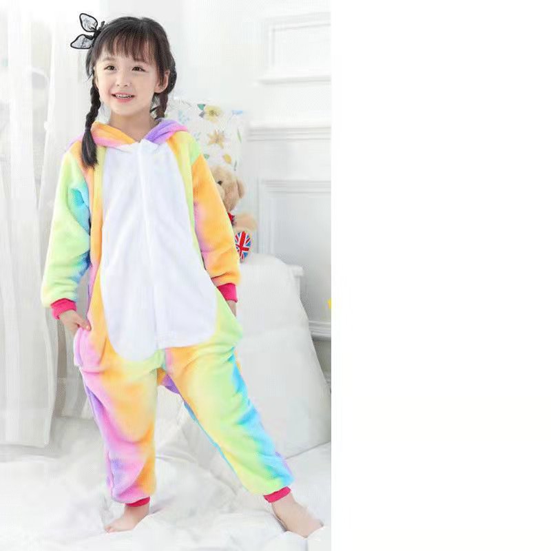Kids Cartoon Animal Onesie Pajamas | Cozy Flannel Sleepwear - gallify.store