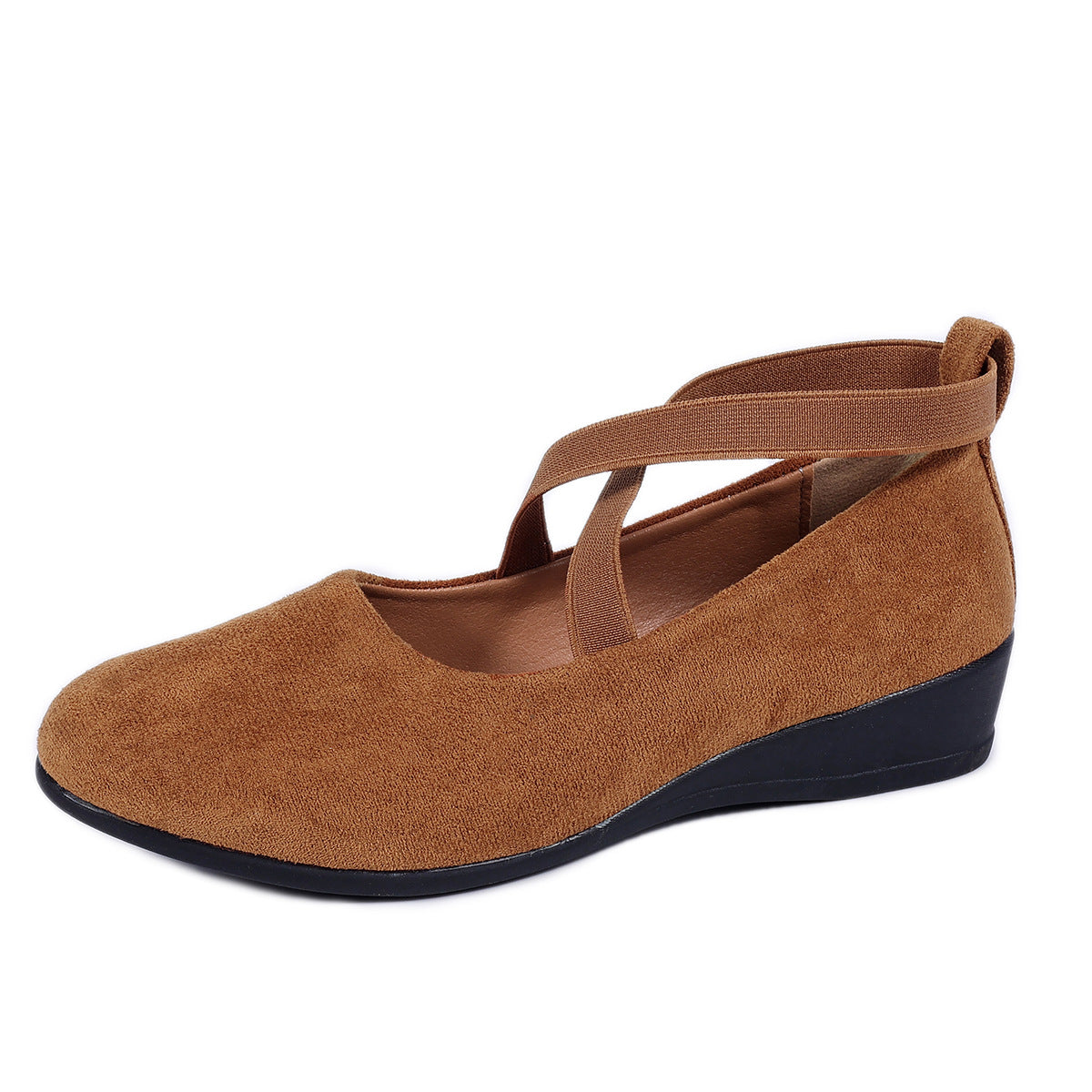 Women's Pointed Toe Low Wedge Shoes – Breathable Mesh Lace-Up