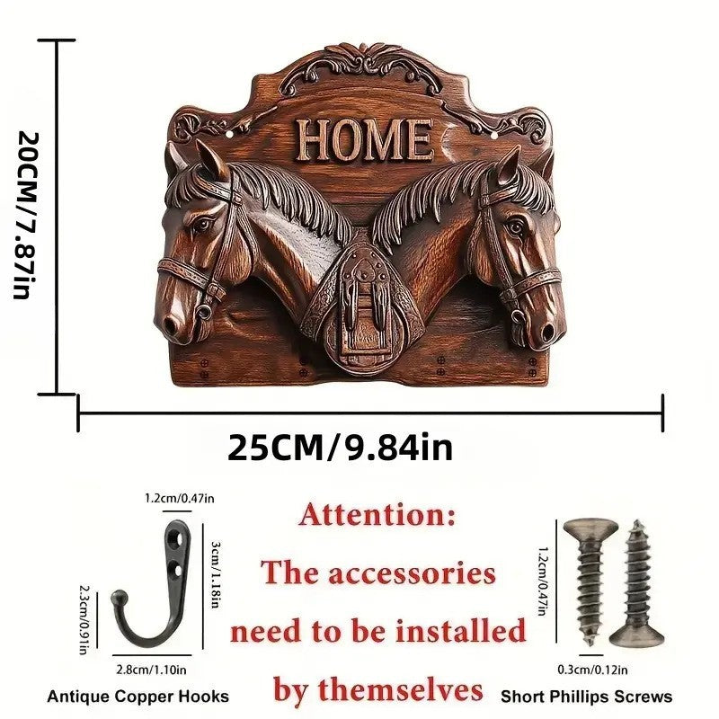 Wooden Wall Key Hanger | Rustic Pine Wood Home Organizer - gallify.store