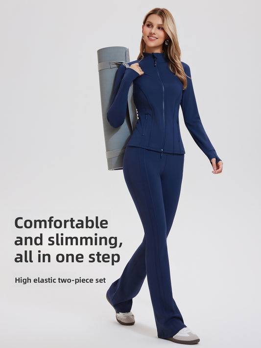 Women's 2-Piece Slim Fit Sportswear Set | Tennis & Yoga Activewear - gallify.store