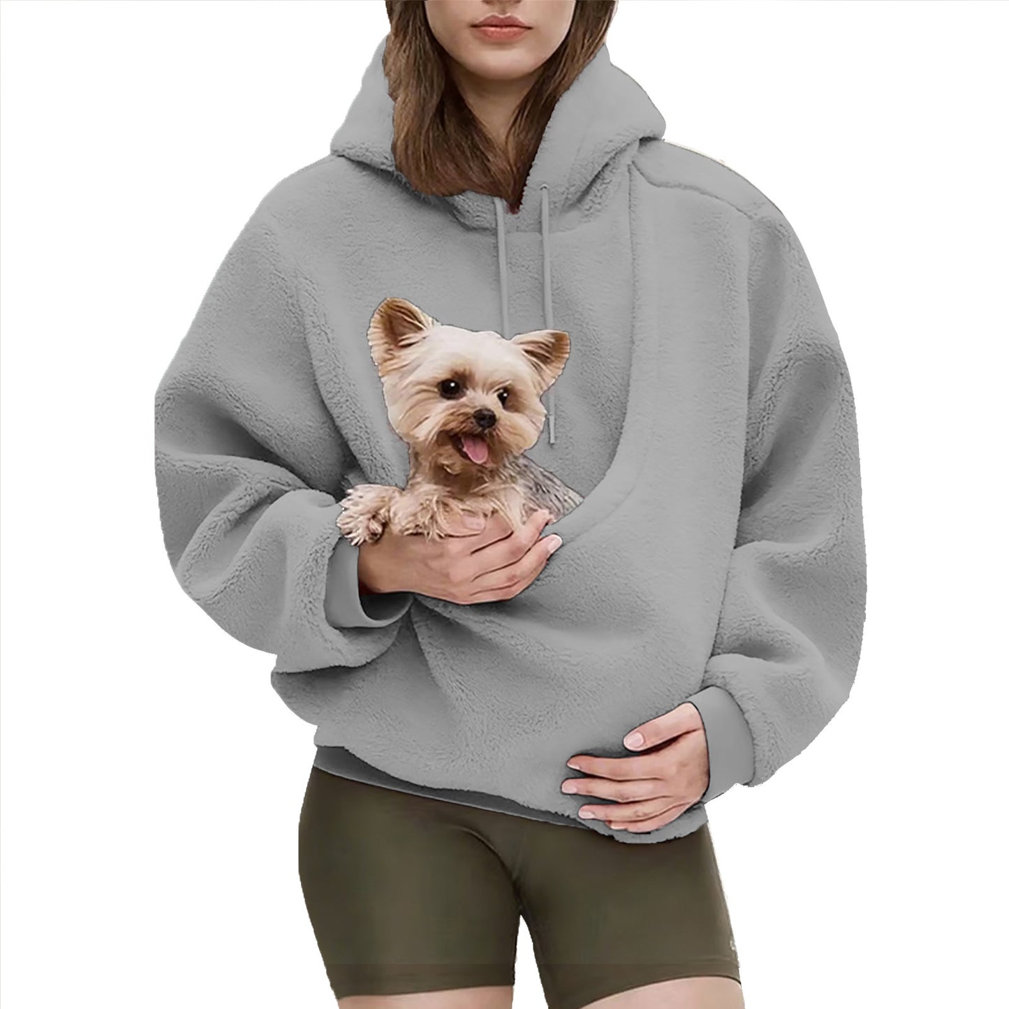 Women's Hooded Camel Wool Sweatshirt | Oversized