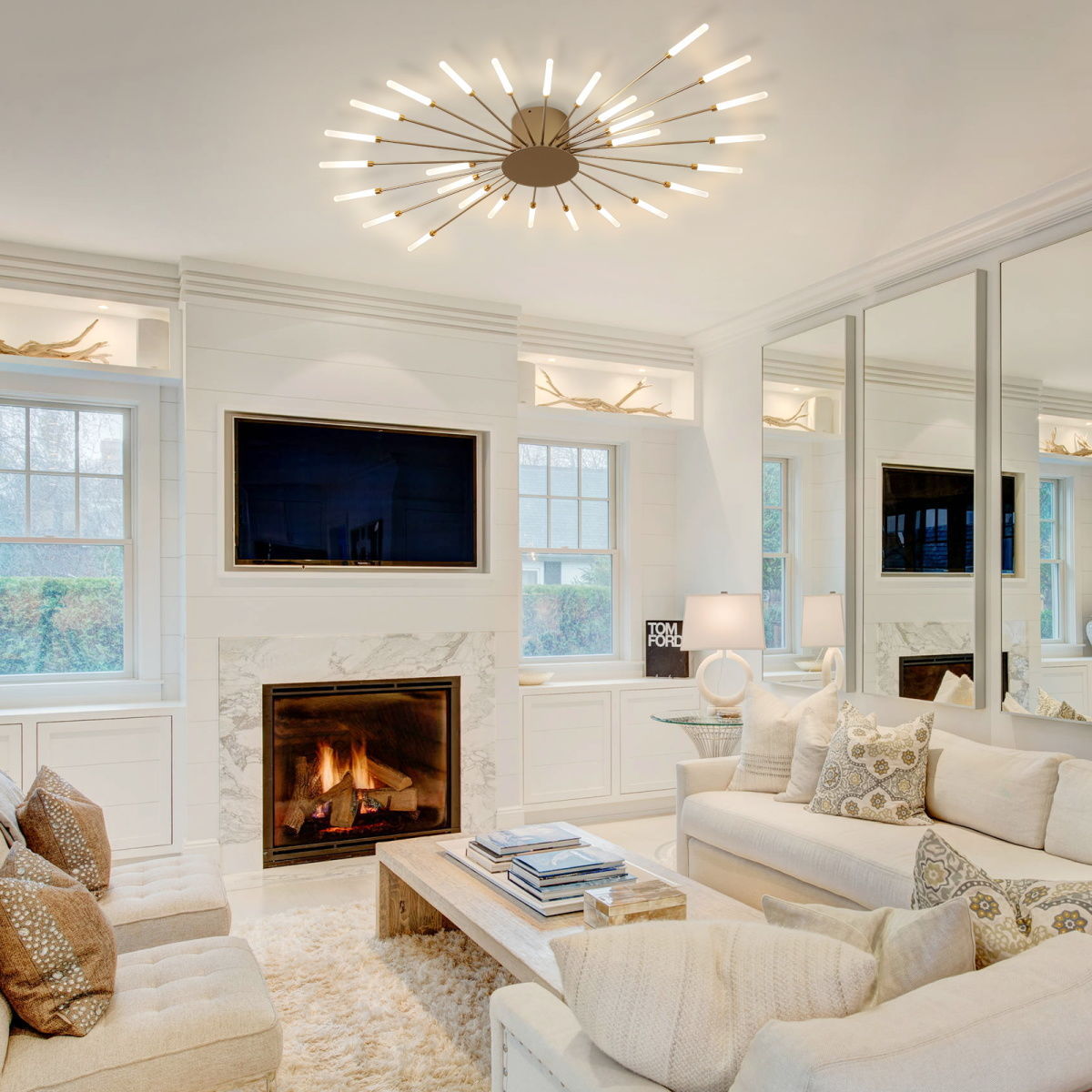 Nordic LED Ceiling Light – Scandinavian Firework Multi-Head Chandelier