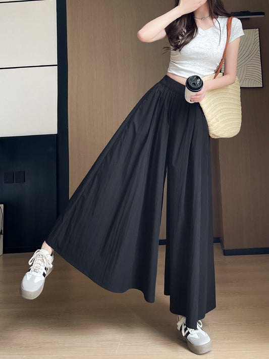 Women's High Waist Wide Leg Skirt Pants | Ice Silk