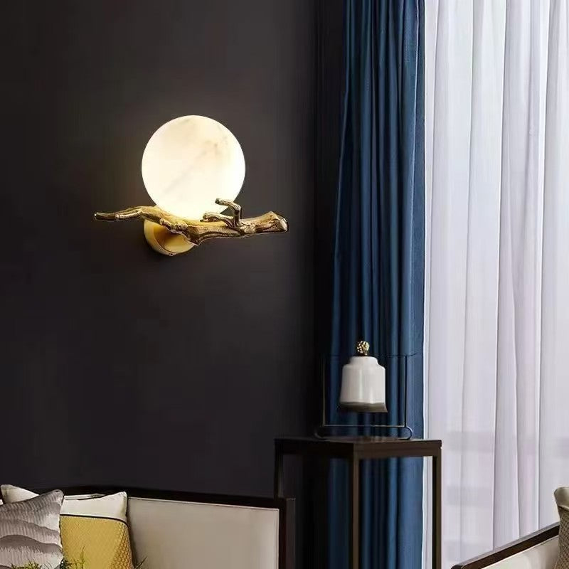 Wall Lamp - Copper & Marble Home Decor Light - gallify.store