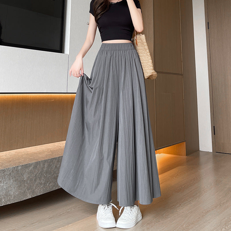 Women's High Waist Wide Leg Skirt Pants | Ice Silk