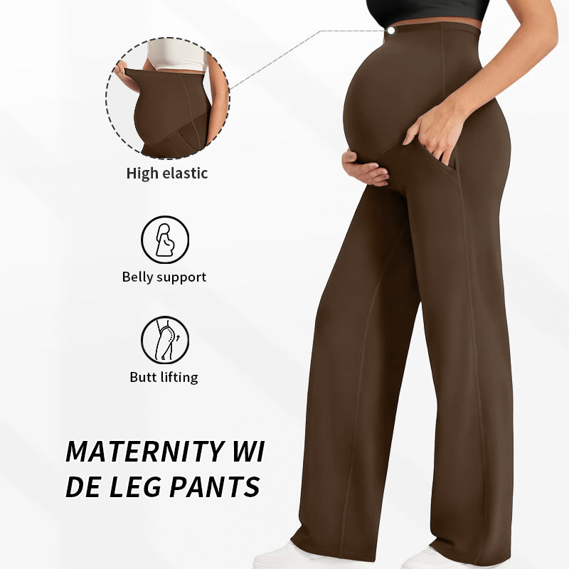 Maternity Wide-Leg Pants | High-Waist Belly Support
