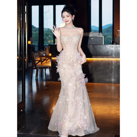 Elegant Fishtail Evening Dress - gallify.store