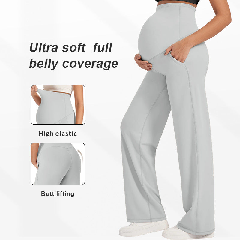 Maternity Wide-Leg Pants | High-Waist Belly Support