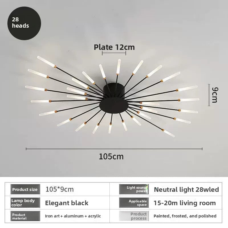 Nordic LED Ceiling Light – Scandinavian Firework Multi-Head Chandelier