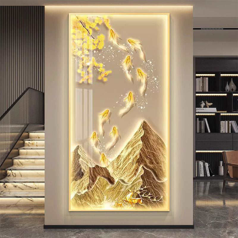 Crystal Porcelain Wall Art | LED Decorative Painting - gallify.store