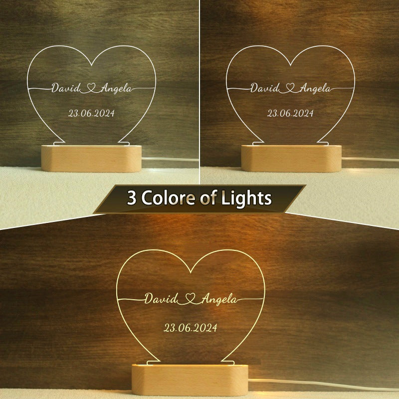 Heart-Shaped LED Night Light | Romantic Valentine's Gift - gallify.store