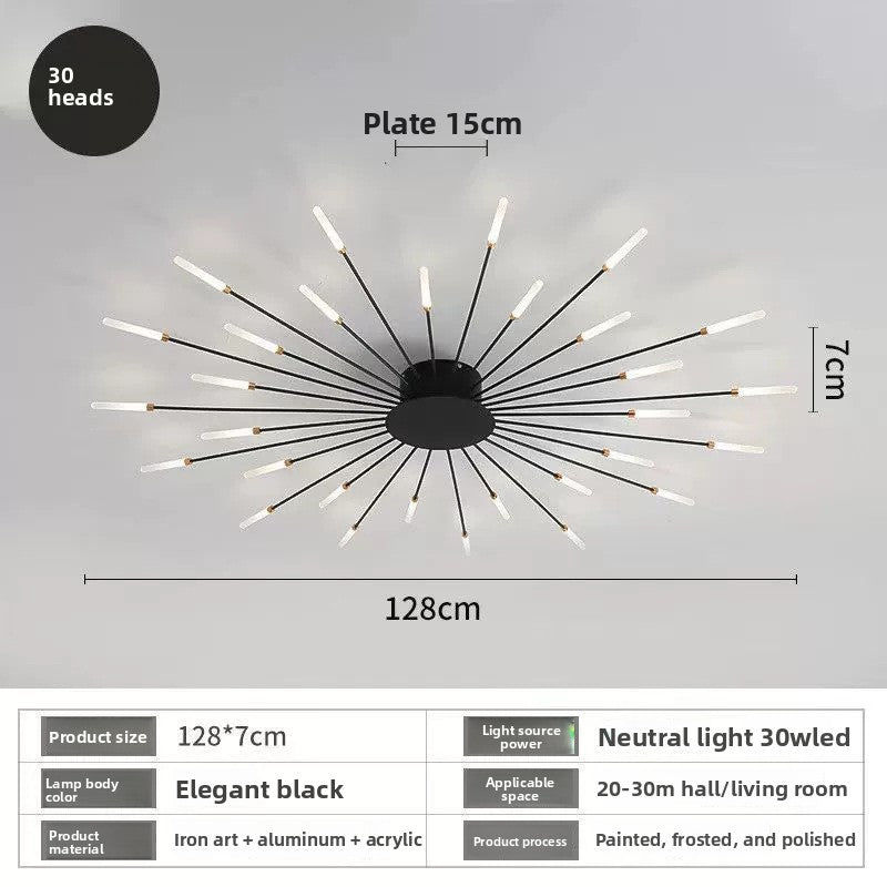 Nordic LED Ceiling Light – Scandinavian Firework Multi-Head Chandelier