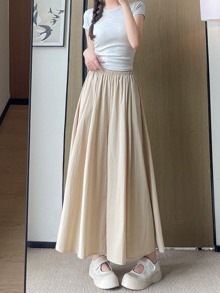 Women's High Waist Wide Leg Skirt Pants | Ice Silk