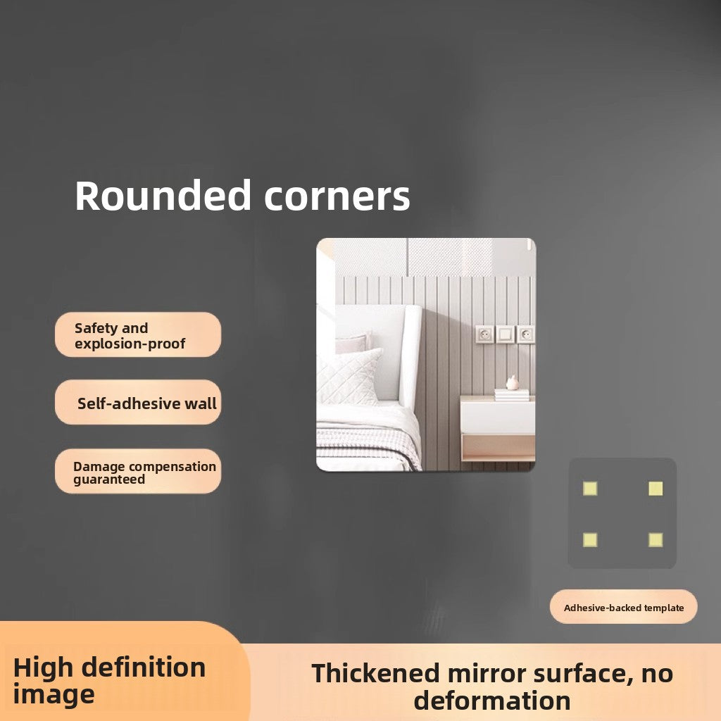 Self-Adhesive Acrylic Wall Mirror – Borderless No-Drill Home Mirror |