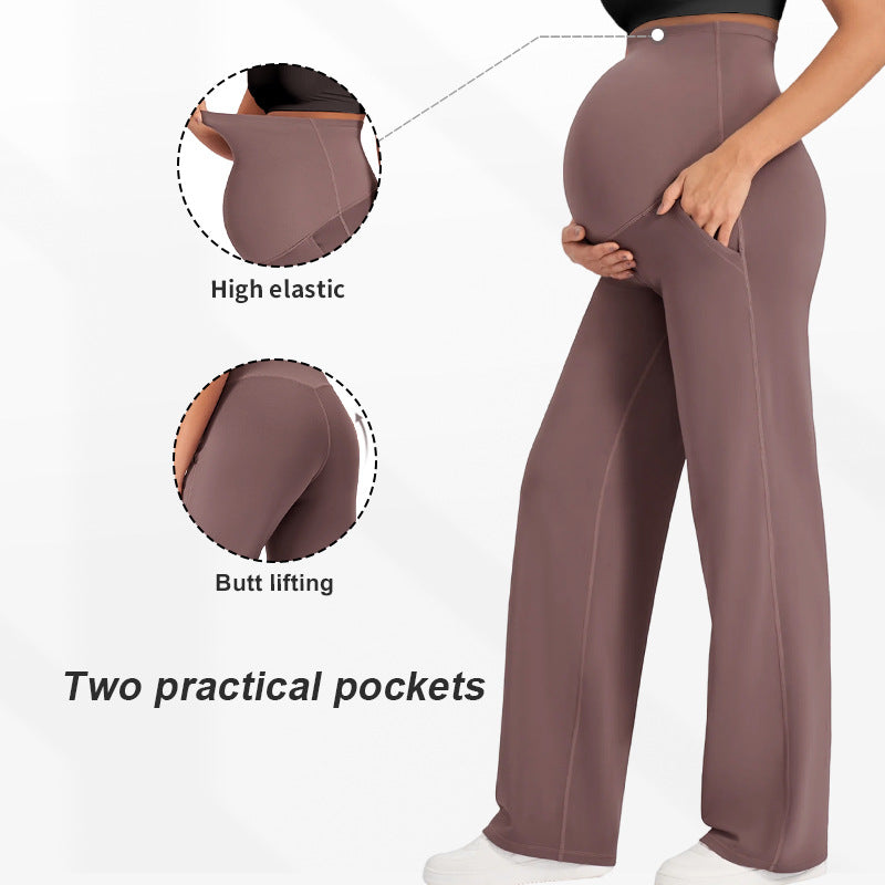 Maternity Wide-Leg Pants | High-Waist Belly Support