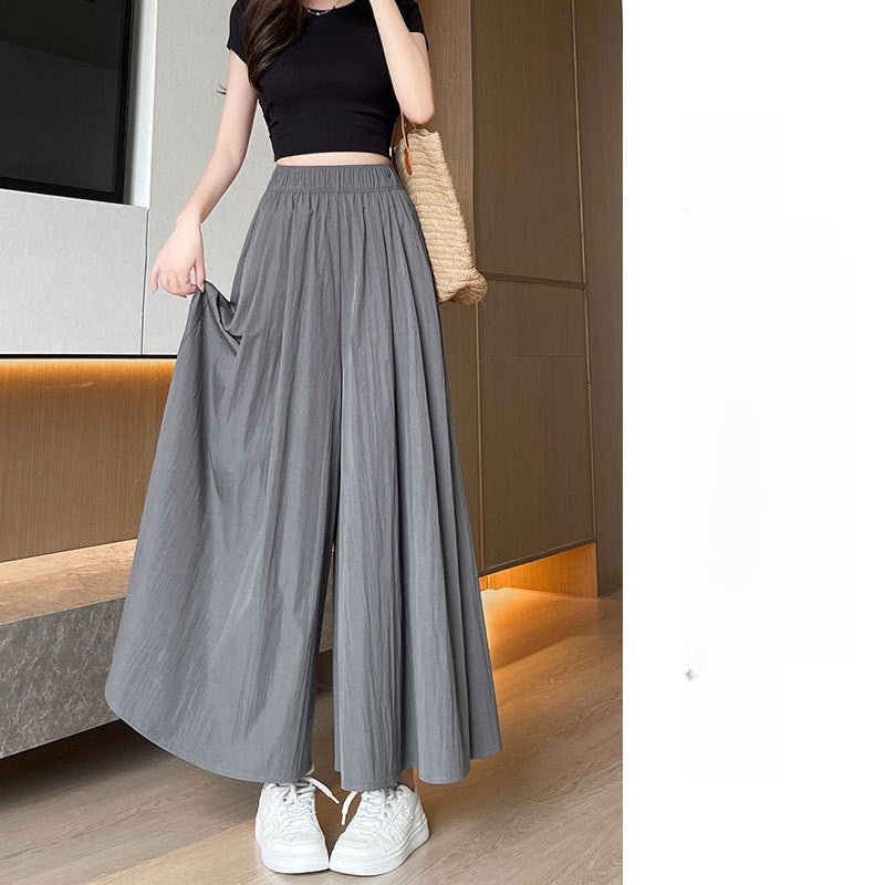 Women's High Waist Wide Leg Skirt Pants | Ice Silk