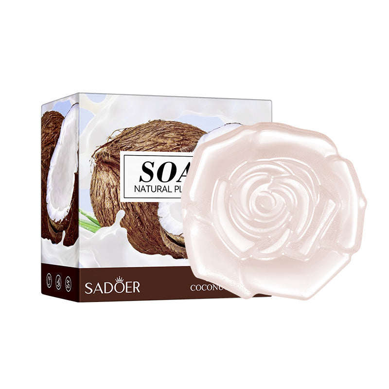 SADOER Natural Handmade Essential Oil Soap – 100g with Foaming Net