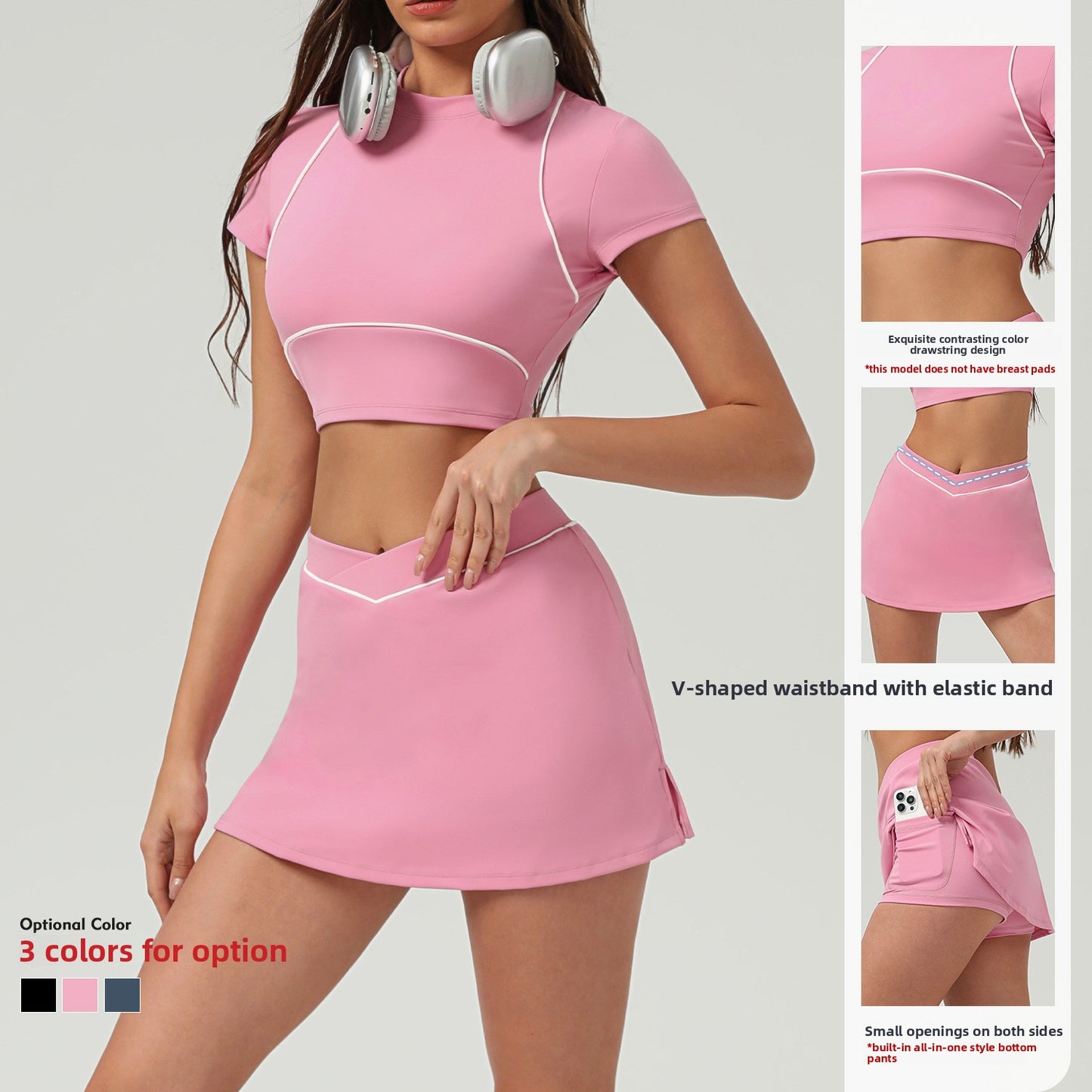 Women's Quick-Dry Tennis Tracksuit | UV Protection Sports Set - gallify.store