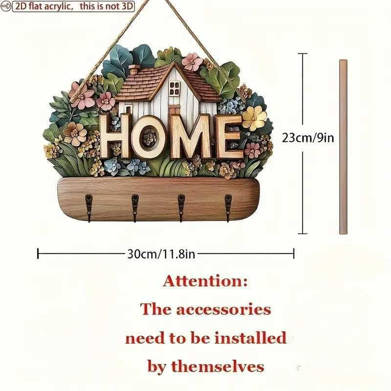 Wooden Wall Key Hanger | Rustic Pine Wood Home Organizer - gallify.store