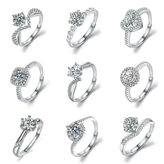 Diamond Simulant Ring for Women - Adjustable Opening - gallify.store