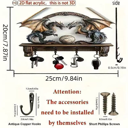 Wooden Wall Key Hanger | Rustic Pine Wood Home Organizer - gallify.store