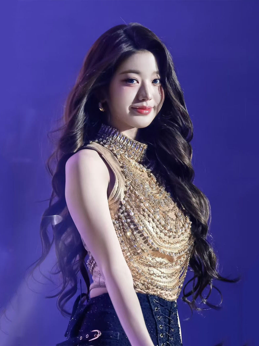 Sparkle Chain Dance Performance Costume - K-Pop Stage Outfit Set - gallify.store