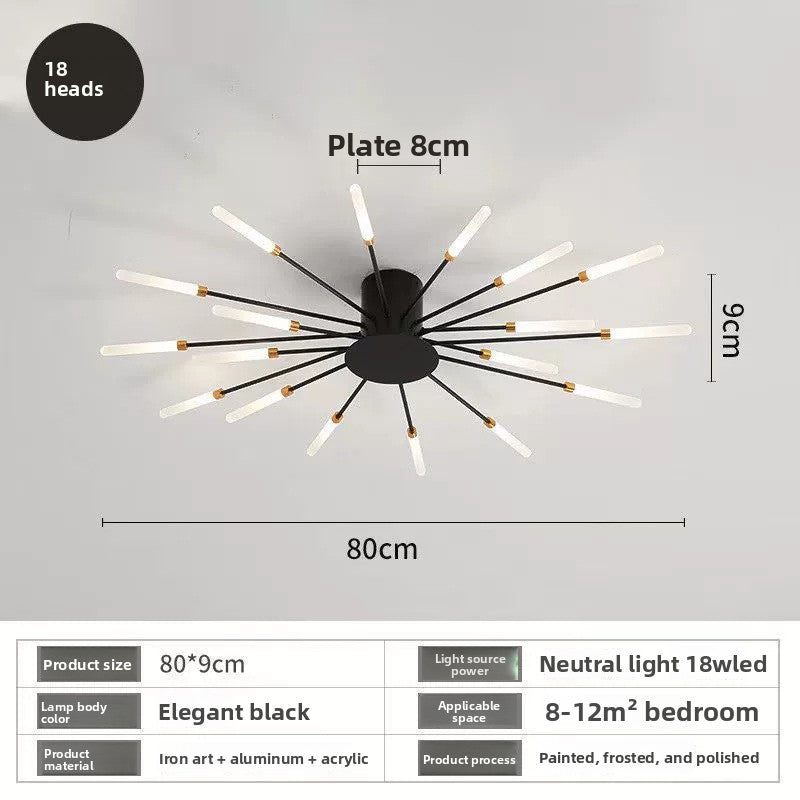 Nordic LED Ceiling Light – Scandinavian Firework Multi-Head Chandelier
