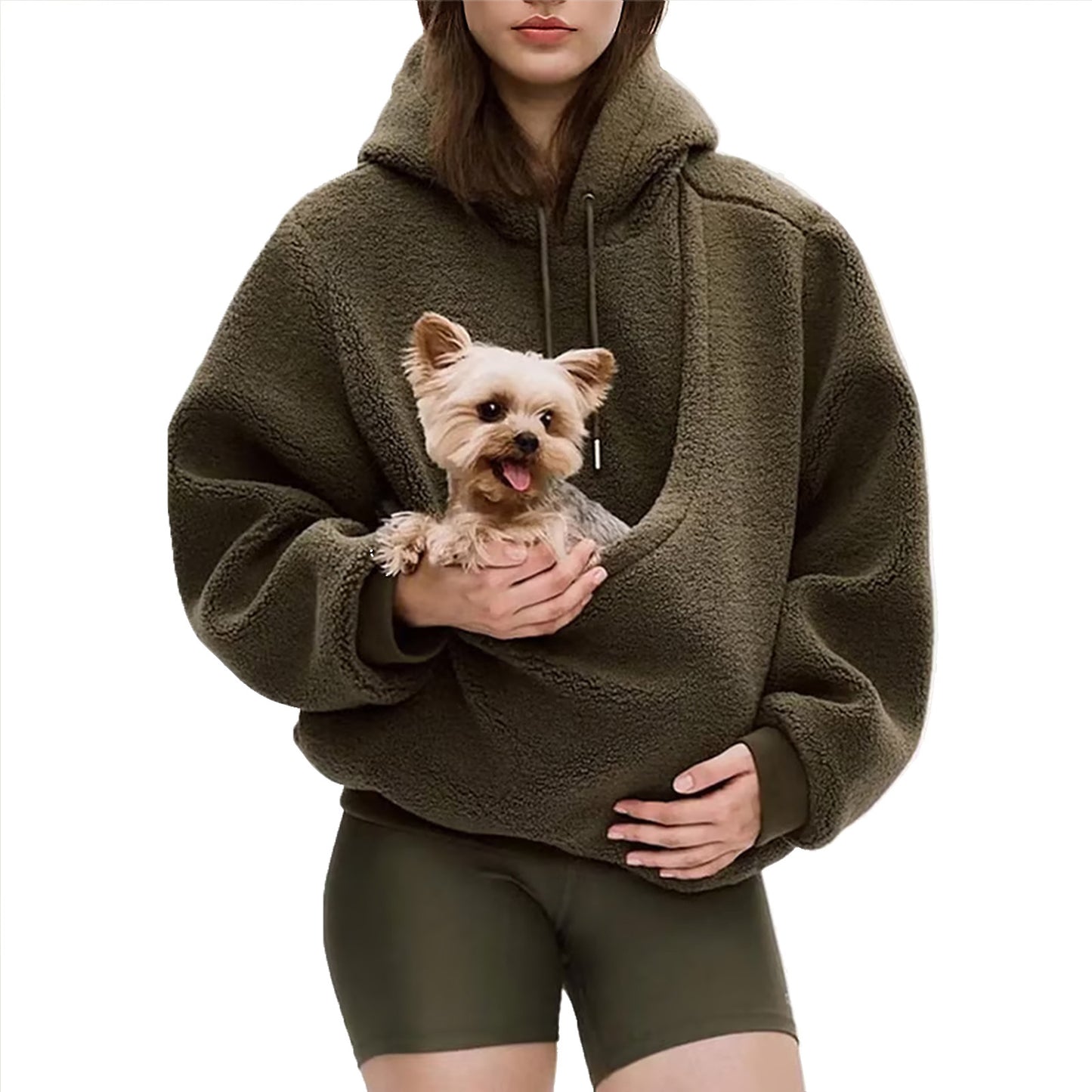 Women's Hooded Camel Wool Sweatshirt | Oversized