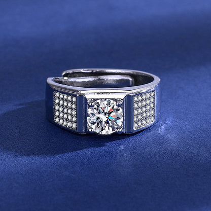 Diamond Simulant Ring for Women - Adjustable Opening