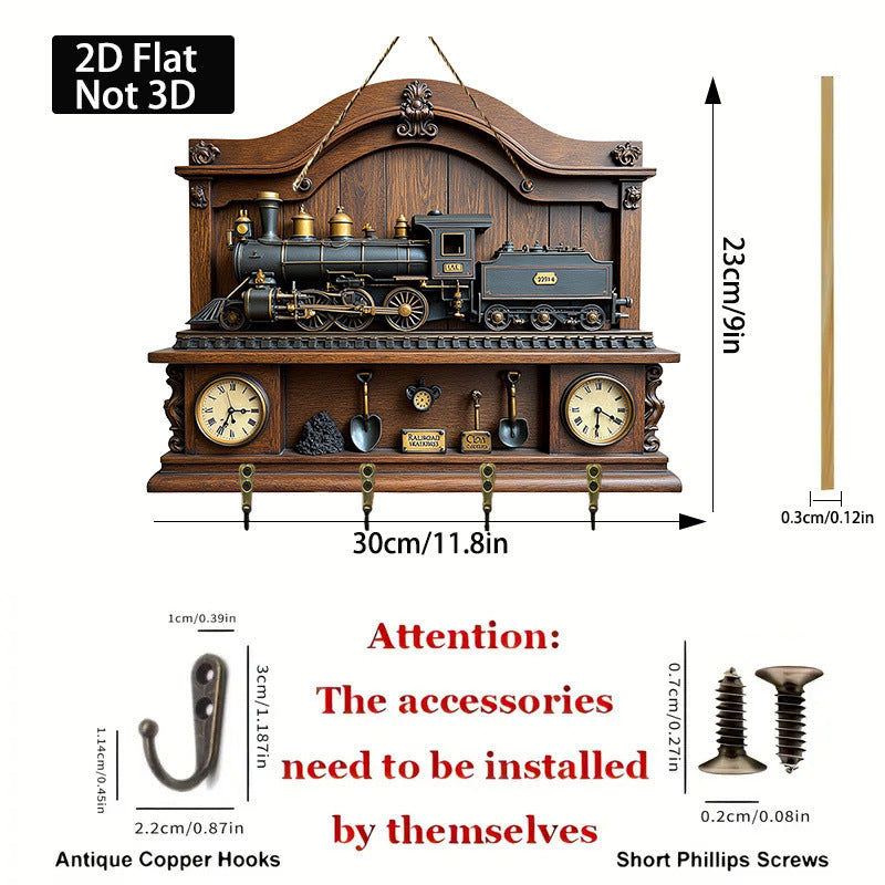 Wooden Wall Key Hanger | Rustic Pine Wood Home Organizer - gallify.store