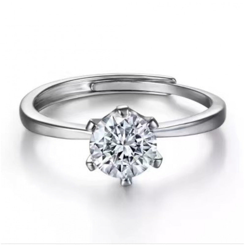Diamond Simulant Ring for Women - Adjustable Opening - gallify.store