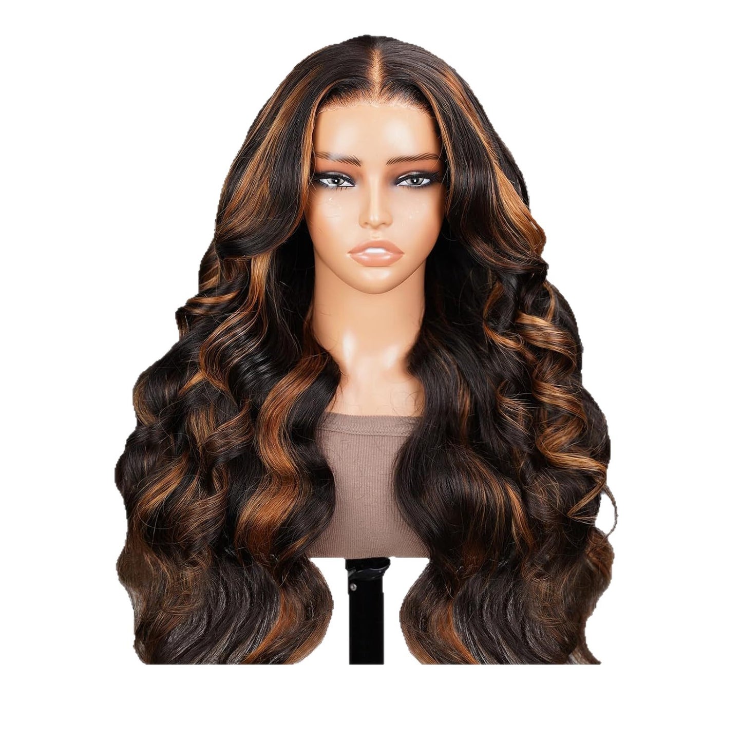 Lace Front Synthetic Wig | Long Curly Waves, Heat Resistant