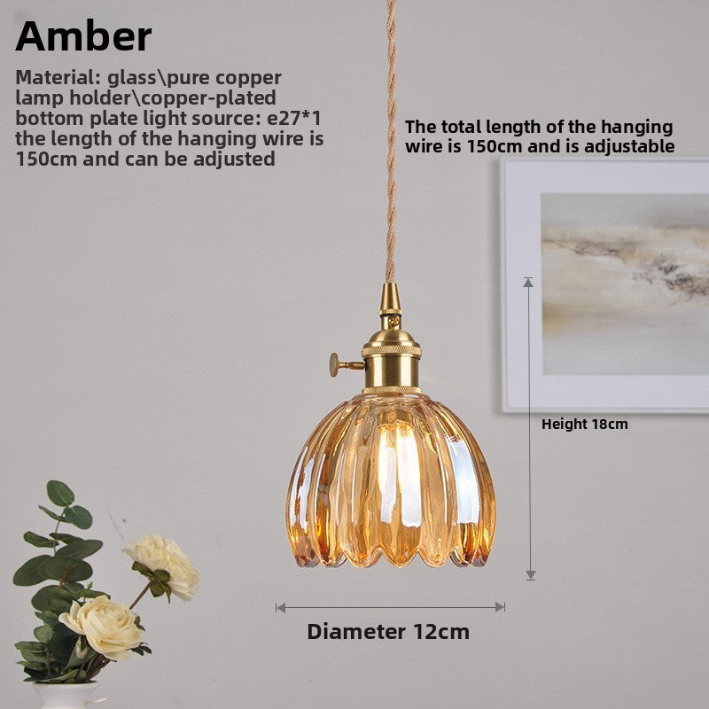 Japanese Retro Flower Chandelier | Glass Pendant Light - gallify.store