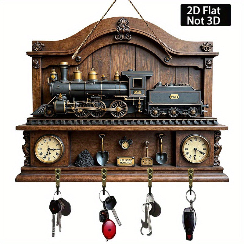 Wooden Wall Key Hanger | Rustic Pine Wood Home Organizer - gallify.store