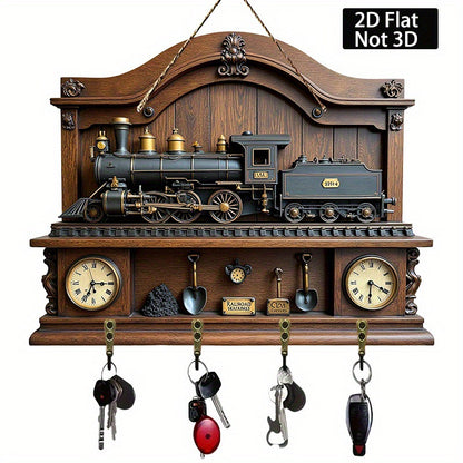 Wooden Wall Key Hanger | Rustic Pine Wood Home Organizer - gallify.store