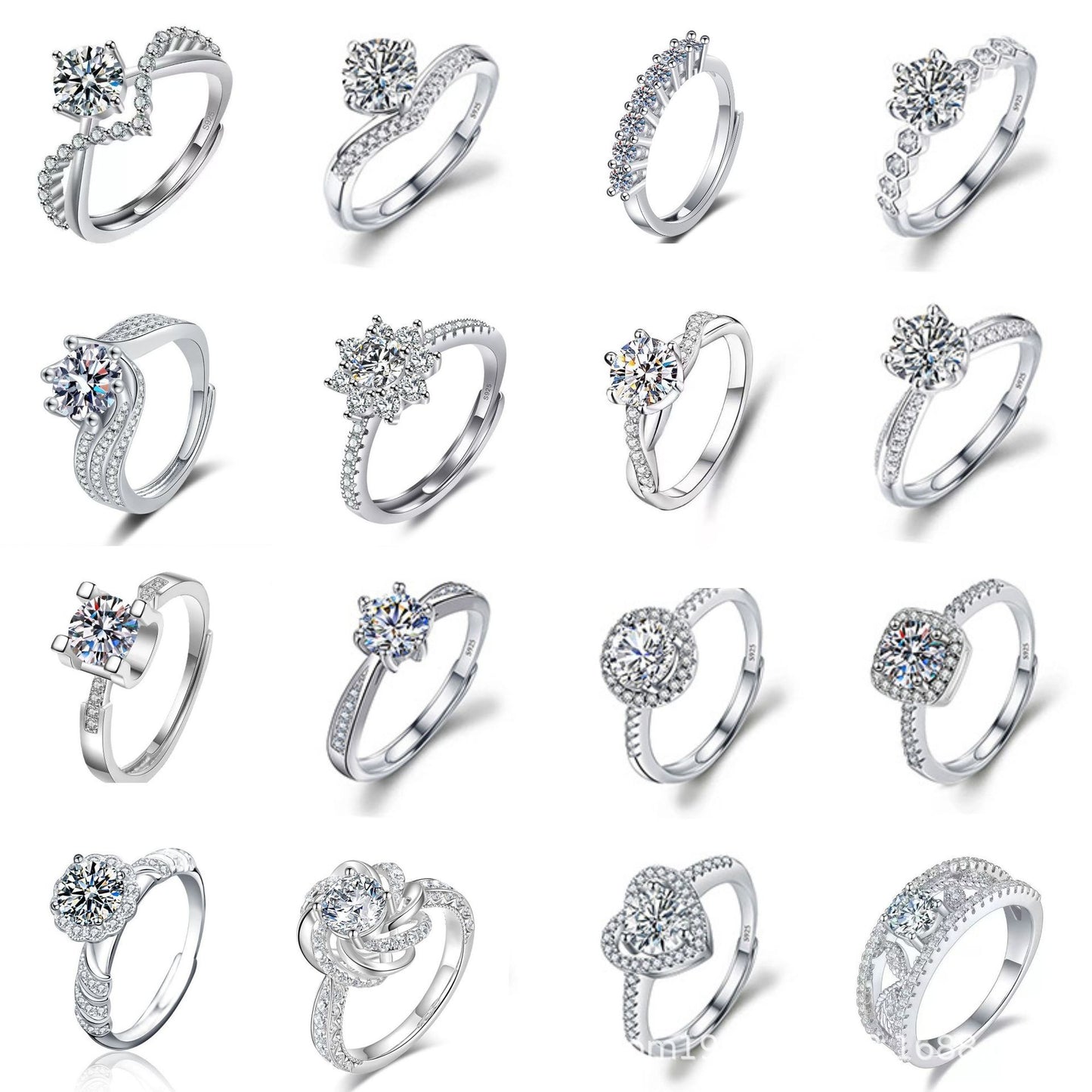 Diamond Simulant Ring for Women - Adjustable Opening - gallify.store