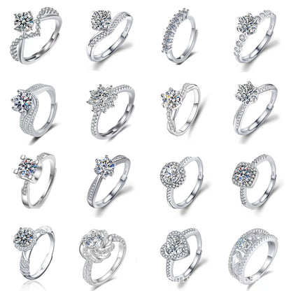 Diamond Simulant Ring for Women - Adjustable Opening - gallify.store