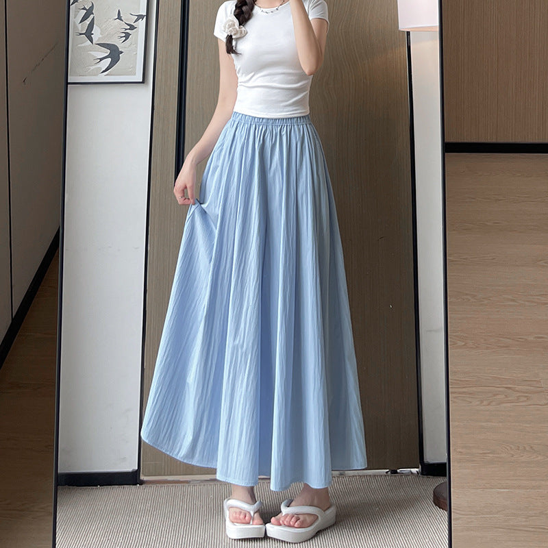 Women's High Waist Wide Leg Skirt Pants | Ice Silk