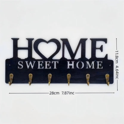 Wooden Wall Key Hanger | Rustic Pine Wood Home Organizer - gallify.store