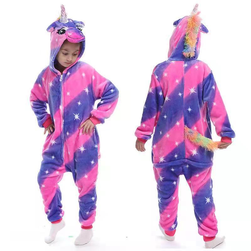 Kids Cartoon Animal Onesie Pajamas | Cozy Flannel Sleepwear - gallify.store