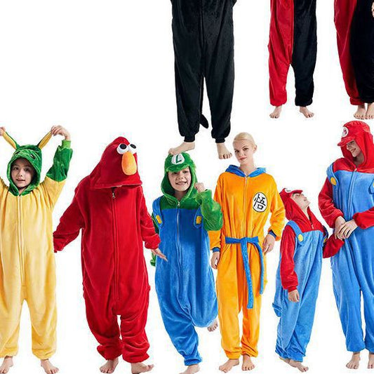 Kids Cartoon Animal Onesie Pajamas | Cozy Flannel Sleepwear - gallify.store