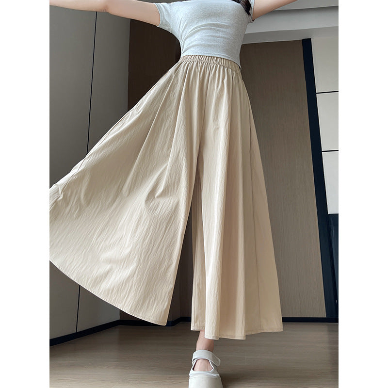 Women's High Waist Wide Leg Skirt Pants | Ice Silk