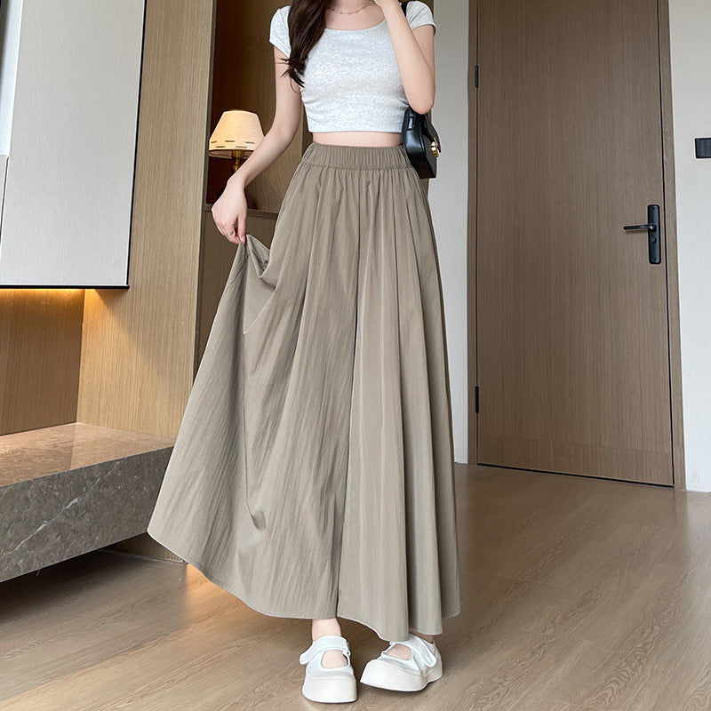 Women's High Waist Wide Leg Skirt Pants | Ice Silk